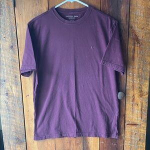 American Eagle Outfitters Short Sleeve Crew T-Shirt in Plum